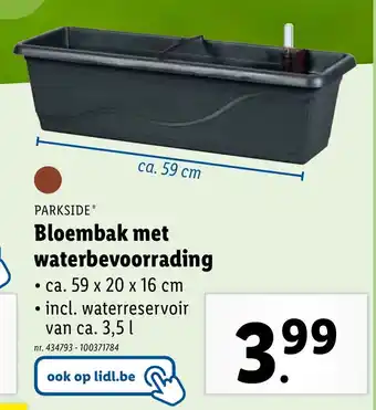 Lidl PARKSIDE Bloembak met waterbevoorrading aanbieding