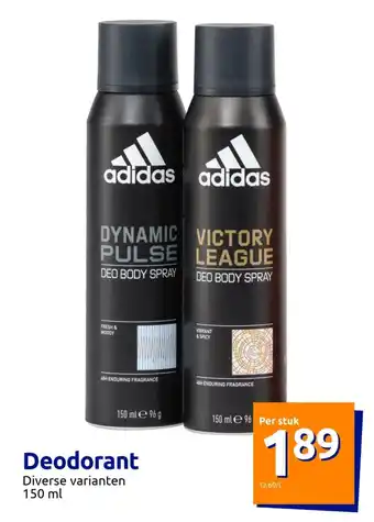 Action Deodorant 150 ml aanbieding