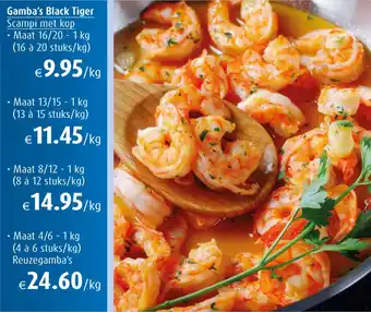 Gamba's Black Tiger Scampi 1 kg