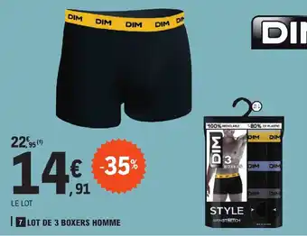 LOT DE 3 BOXERS HOMME
