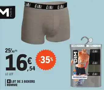 E.Leclerc LOT DE 3 BOXERS HOMME aanbieding