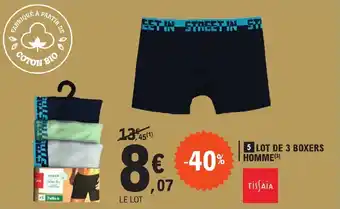 E.Leclerc LOT DE 3 BOXERS HOMME aanbieding