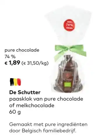 Bio Planet De Schutter pure chocolade 74% aanbieding