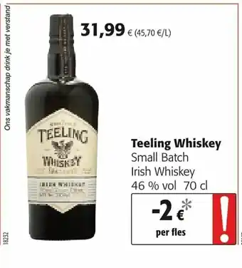 Colruyt Teeling Whiskey aanbieding