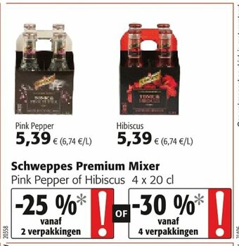 Colruyt Schweppes Premium Mixer aanbieding