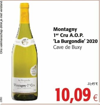 Colruyt Montagny 1er Cru A.O.P. 'La Burgondie' 2020 aanbieding