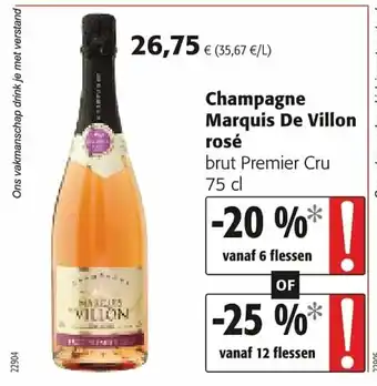 Colruyt Champagne Marquis De Villon rose aanbieding