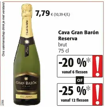 Colruyt Cava Gran Baron Reserva aanbieding