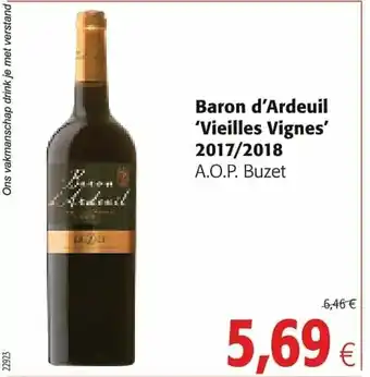 Colruyt Baron d'Ardeuil Vieilles Vignes 2017/2018 aanbieding