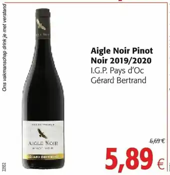 Colruyt Aigle Noir Pinot Noir 2019/2020 aanbieding