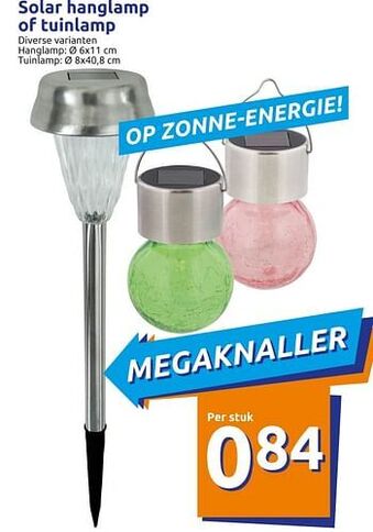 Action Solar hanglamp of tuinlamp aanbieding