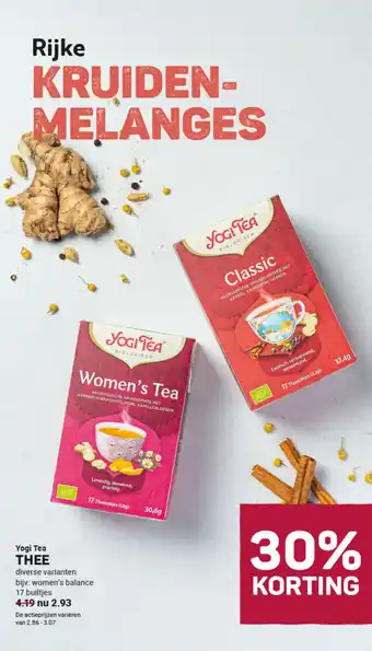 Ekoplaza YOGI TEA THEE aanbieding
