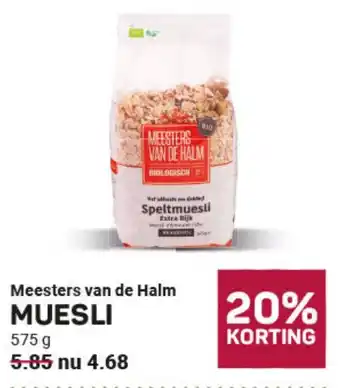 Ekoplaza Meesters van de Halm MUESLI aanbieding