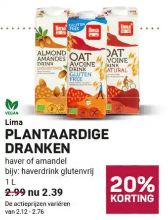 Ekoplaza Lima PLANTAARDIGE DRANKEN aanbieding