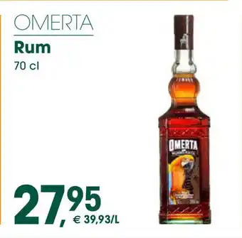 Prik en Tik OMERTA Rum 70 cl aanbieding
