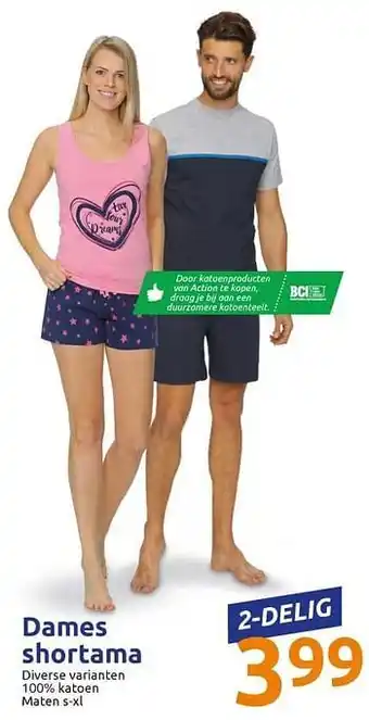 Action Dames shortama aanbieding