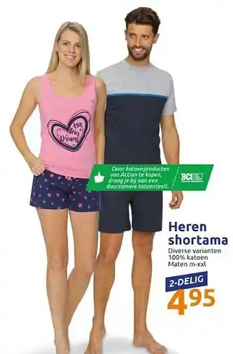Action Heren shortama aanbieding