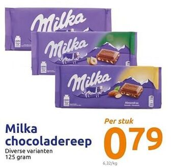 Action Milka chocoladereep aanbieding