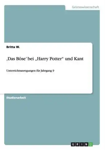 Bol.com 'Das Boese' bei Harry Potter und Kant aanbieding