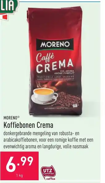 ALDI Moreno Koffiebonen Crema aanbieding