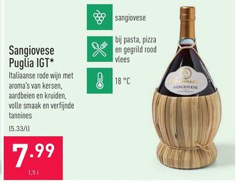 ALDI Sangiovese Puglia IGT* aanbieding