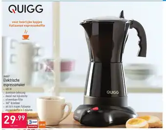 ALDI Quigg Elektrische espressomaker aanbieding