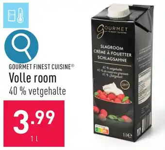 ALDI GOURMET FINEST CUISINE Volle room 1L aanbieding