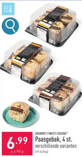ALDI GOURMET FINEST CUISINE Paasgebak, 4 st. 4 x 90g aanbieding