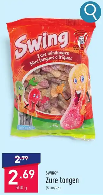 ALDI SWING Zure tongen 500g aanbieding
