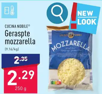 ALDI CUCINA NOBILE Geraspte mozzarella 250g aanbieding