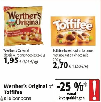 Colruyt Werther's Original of Toffifee aanbieding