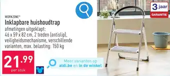 ALDI WORKZONE Inklapbare huishoudtrap aanbieding