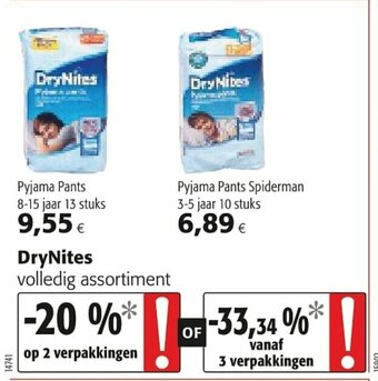 Colruyt DryNites aanbieding