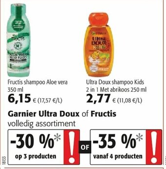Colruyt Garnier Ultra Doux of Fructis aanbieding
