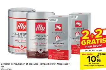 Carrefour illy Gemalen koffie, bonen of capsules (compatibel met Nespresso®) aanbieding