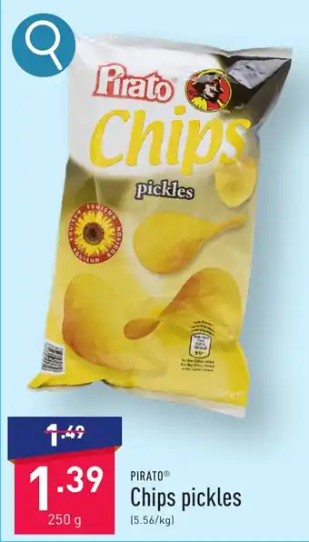 ALDI PIRATO Chips pickles 250g aanbieding