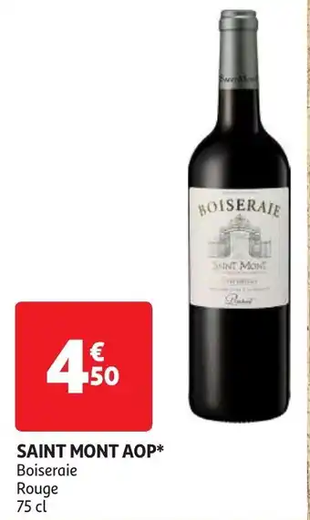Auchan SAINT MONT AOP Boiseraie Rouge 75 cl aanbieding