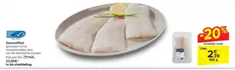 Carrefour Market Zeewolffilet 100 g aanbieding