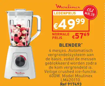 Trafic Moulinex BLENDER aanbieding