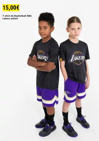 Decathlon T-shirt de Basketball NBA Lakers enfant aanbieding