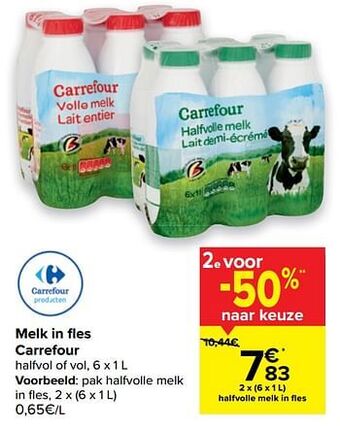 Pak halfvolle melk in fles