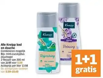 Albert Heijn Mint-eucalyptus douchegel 200ml aanbieding