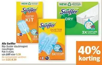 Albert Heijn Alle swiffer duster staubmagnet navullingen aanbieding
