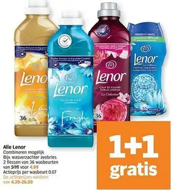Albert Heijn Alle lenor wasverzachter zeebries aanbieding