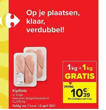 Carrefour Market Kipfilets 1kg aanbieding