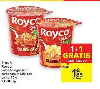 Snack Royco Pasta Bolognese Of Carbonara
