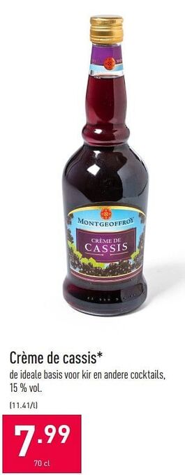 ALDI Crème de cassis aanbieding