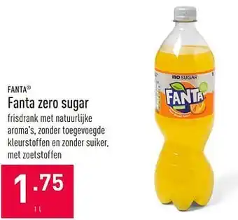 ALDI Fanta zero sugar 1liter aanbieding