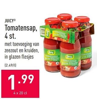 ALDI Tomatensap aanbieding