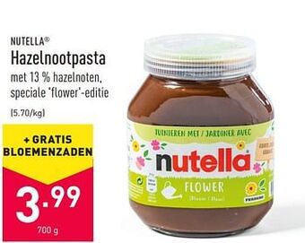 ALDI Hazelnootpasta 700g aanbieding